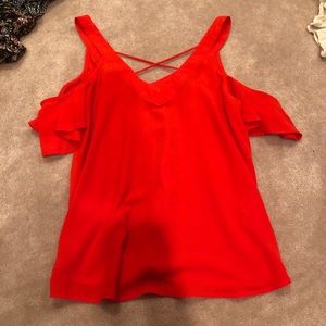 Marshall’s cold shoulder orange shirt